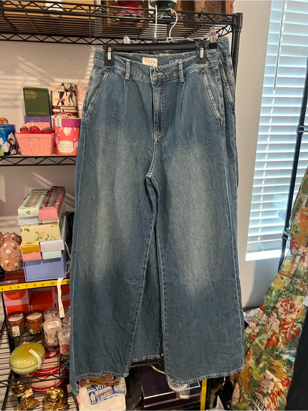 Anthropologie Pilcro Pleated High-Rise Wide-Leg Jeans, Various Sizes - Picture 5 of 9